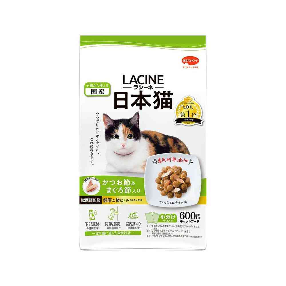 日本ペットフード ラシーネ 日本猫 かつお節＆まぐろ節入り 600g