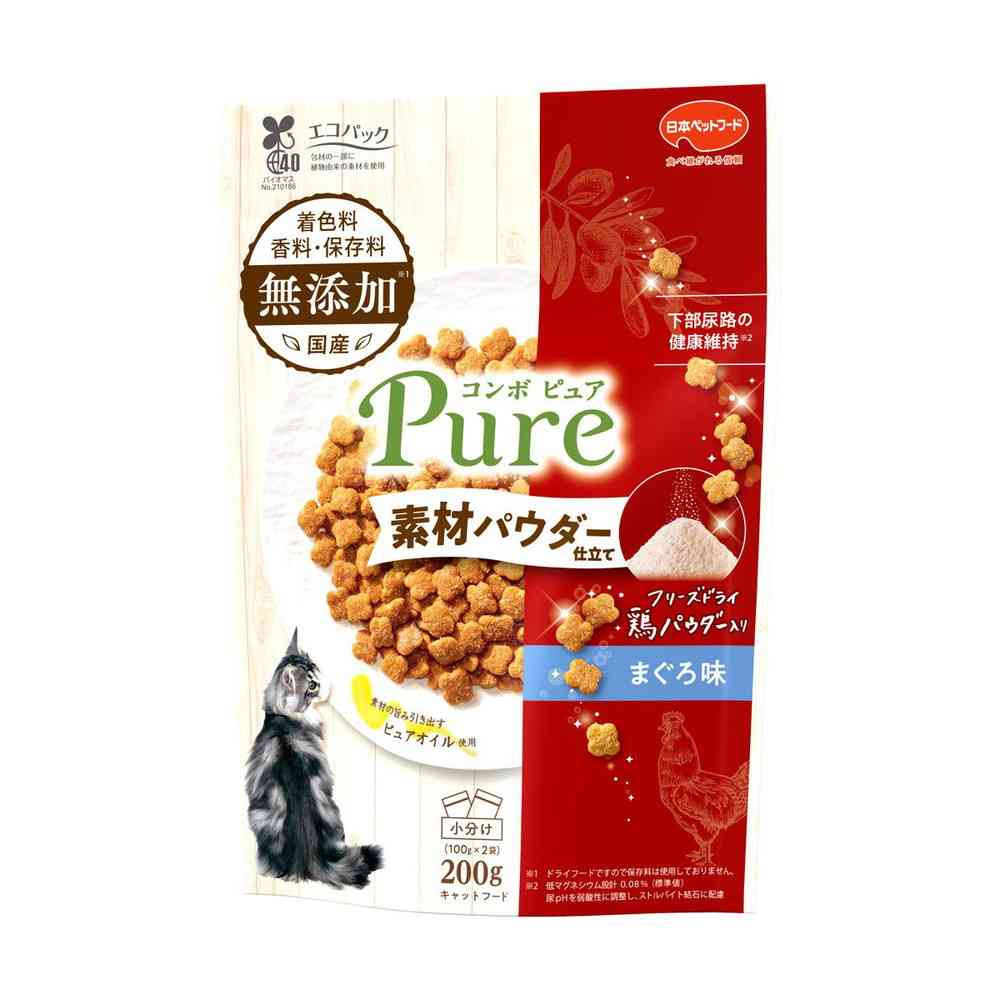 日本ペットフード コンボピュア キャット まぐろ味・鶏パウダー仕立て 100g×2袋