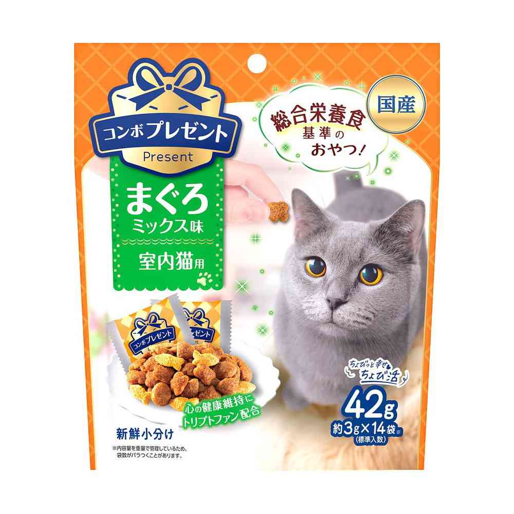 日本ペットフード コンボプレゼント キャット おやつ まぐろミックス味 室内猫用