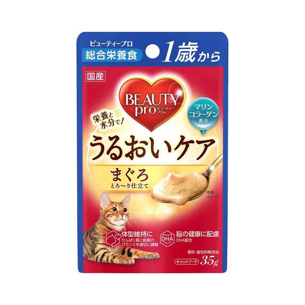 日本ペットフード ビューティープロ キャット パウチ 1歳から うるおいケア まぐろ とろ～り仕立て 35g