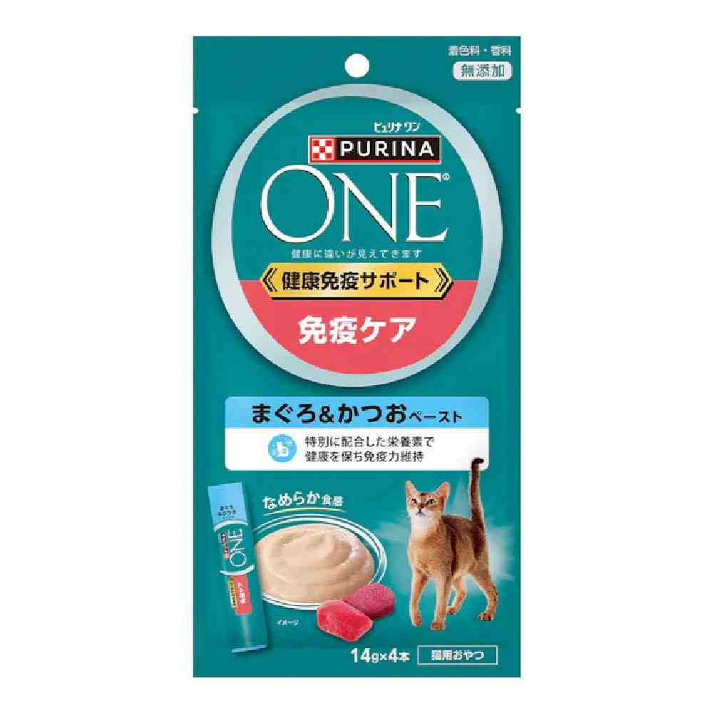 ピュリナワンキャット おやつ健康免疫サポート 免疫ケアまぐろ＆かつおペースト 56g