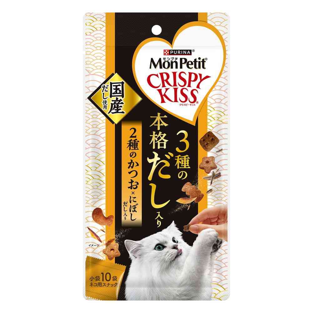 ネスレ日本 モンプチ クリスピーキッス 3種の本格だし入り 2種のかつお×にぼしだし入り 30g   [30個セット]