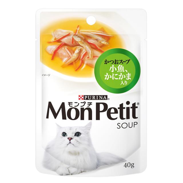 モンプチ かつおスープ 小魚・かにかま・かつお入り 40G 【24袋セット】