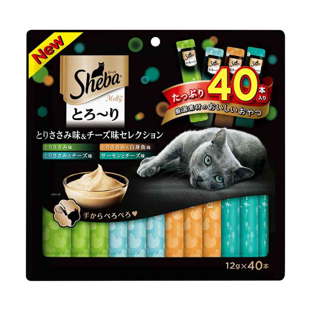 マースジャパンリミテッド シーバ とろ～り メルティ とりささみ味＆チーズ味セレクション 12g×40本