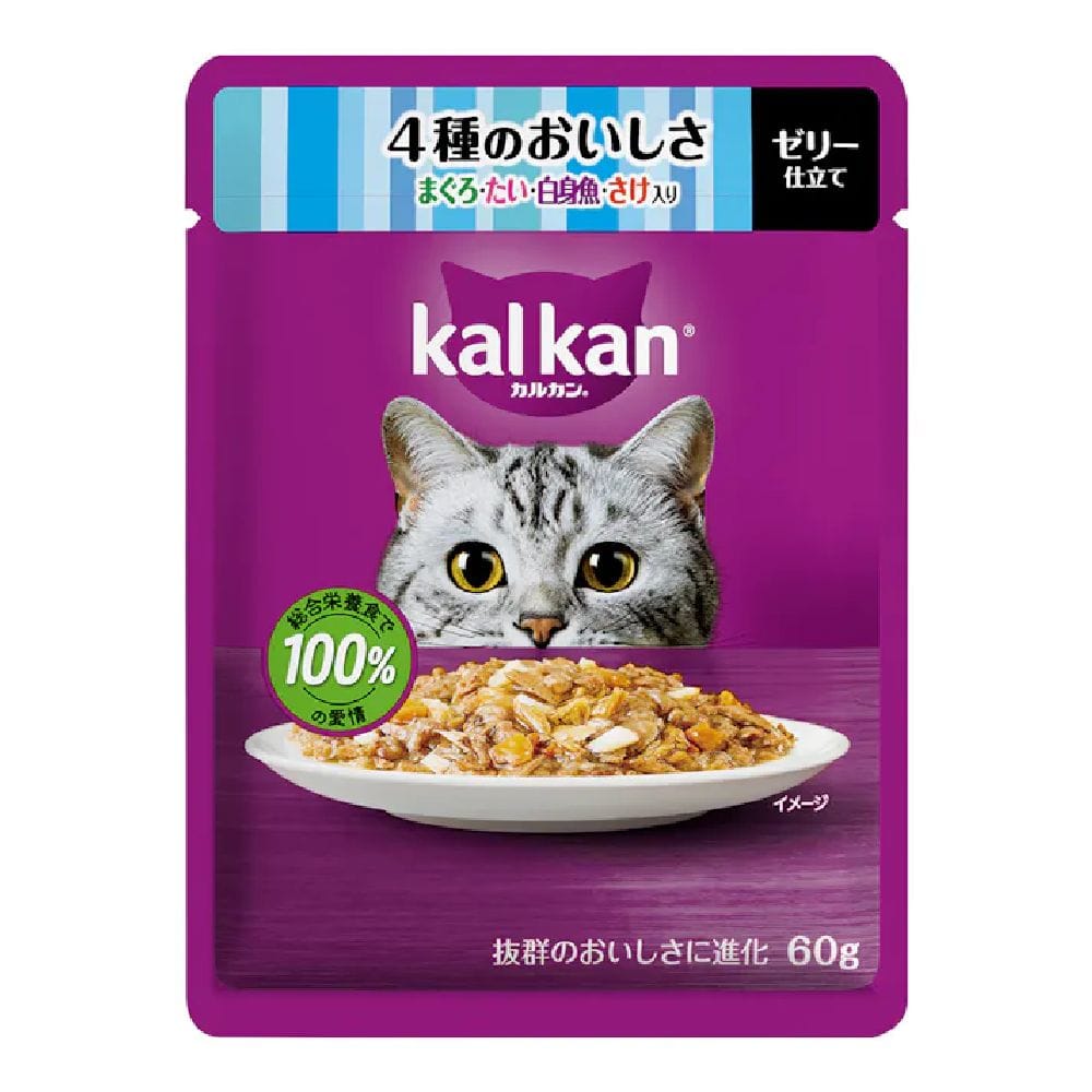 マース カルカンパウチ 4種のおいしさまぐろたい白身魚さけ 60g