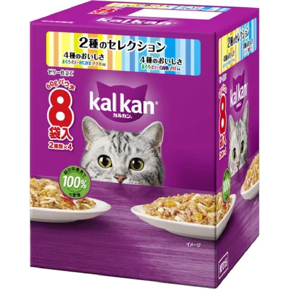 マース カルカンパウチ2種のセレクション 鮪鯛かにかまささみ／鮪鯛白身魚鮭 60g×8