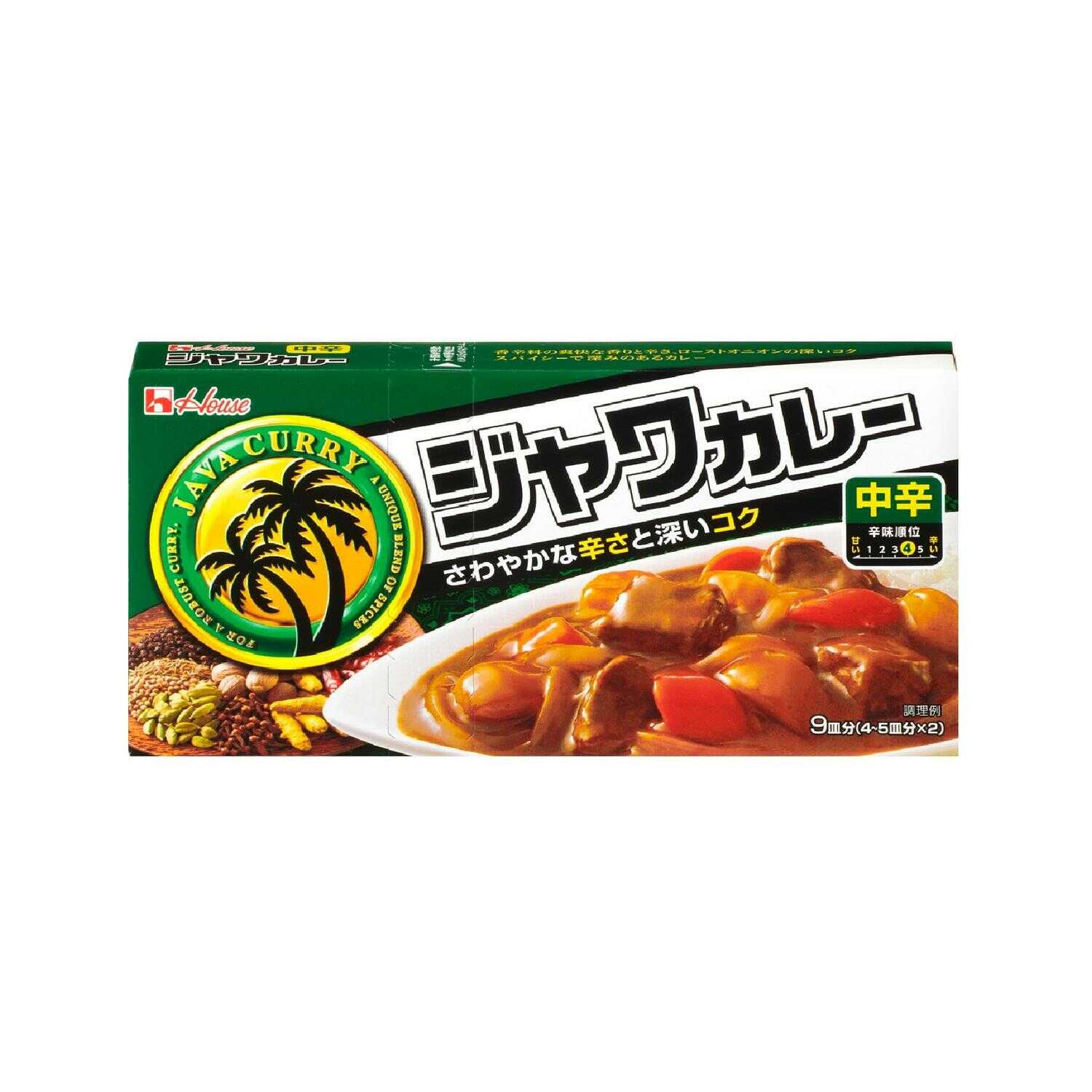 ◆ハウス ジャワカレー 中辛 185g   [10個セット]