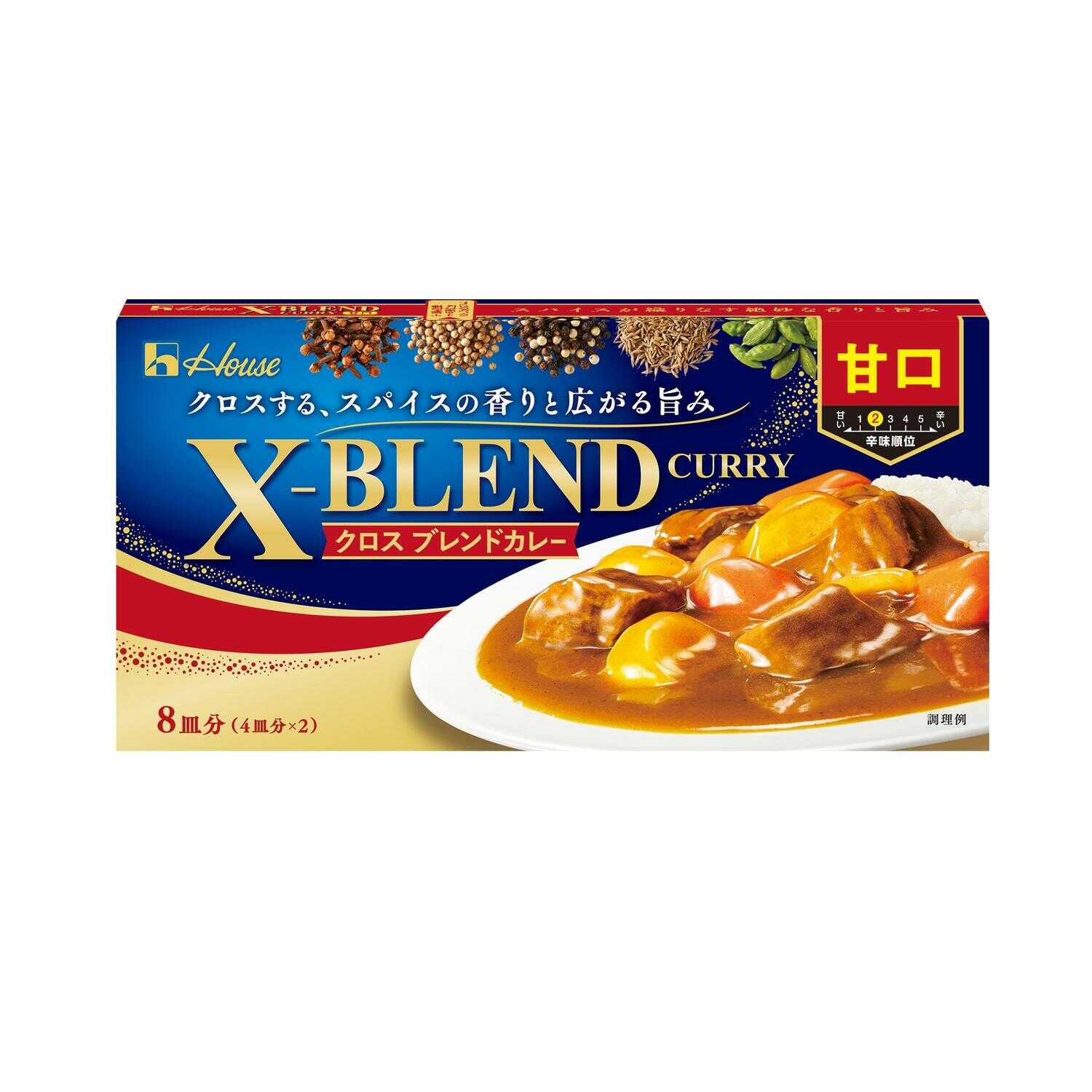 ◆ハウス クロスブレンドカレー 甘口 140g   [10個セット]