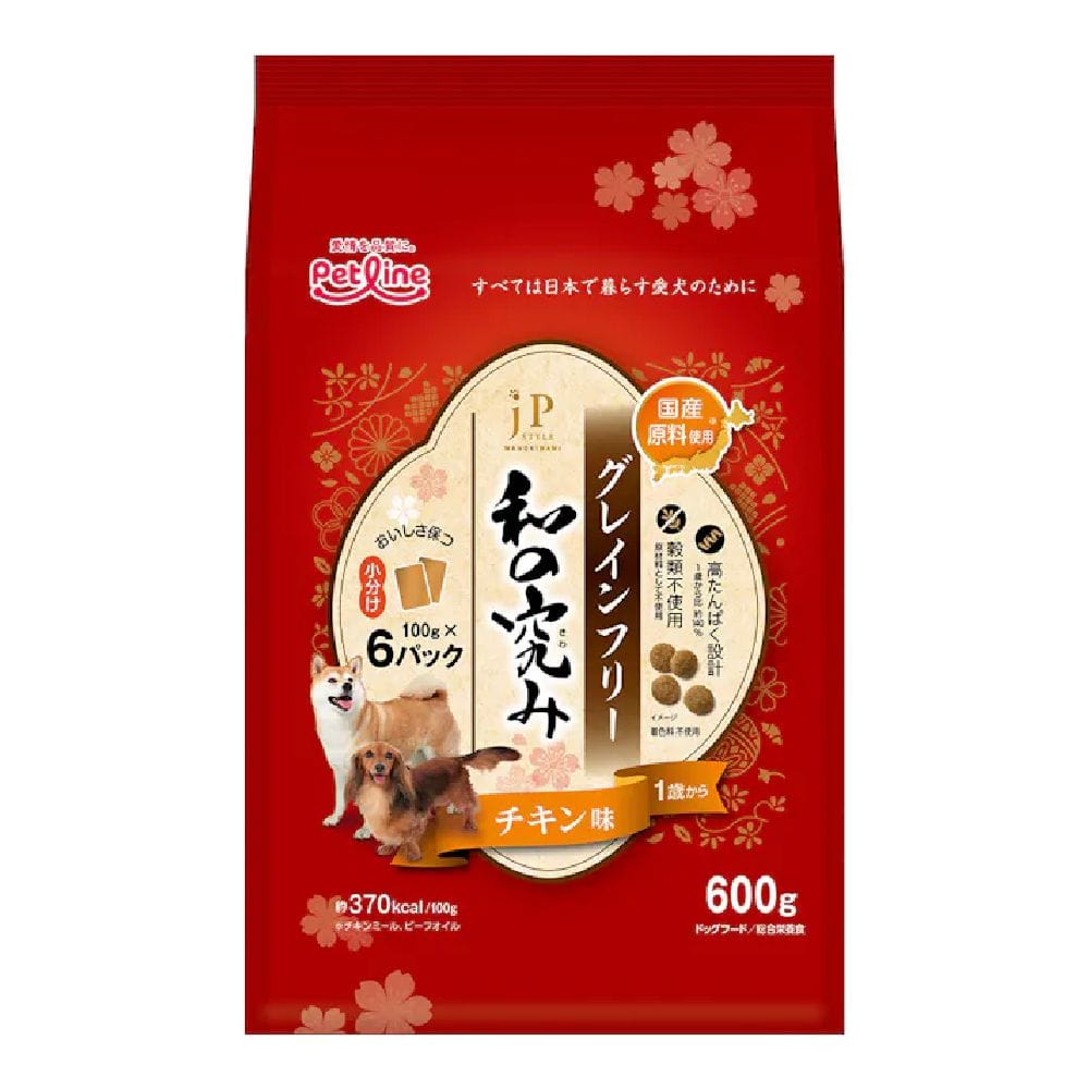ペットライン JPスタイル 和の究み 小粒 グレインフリー チキン味 1歳から 600g