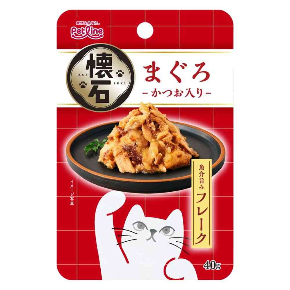 ペットライン 懐石 レトルト フレーク まぐろ-かつお入り-４０ｇ
