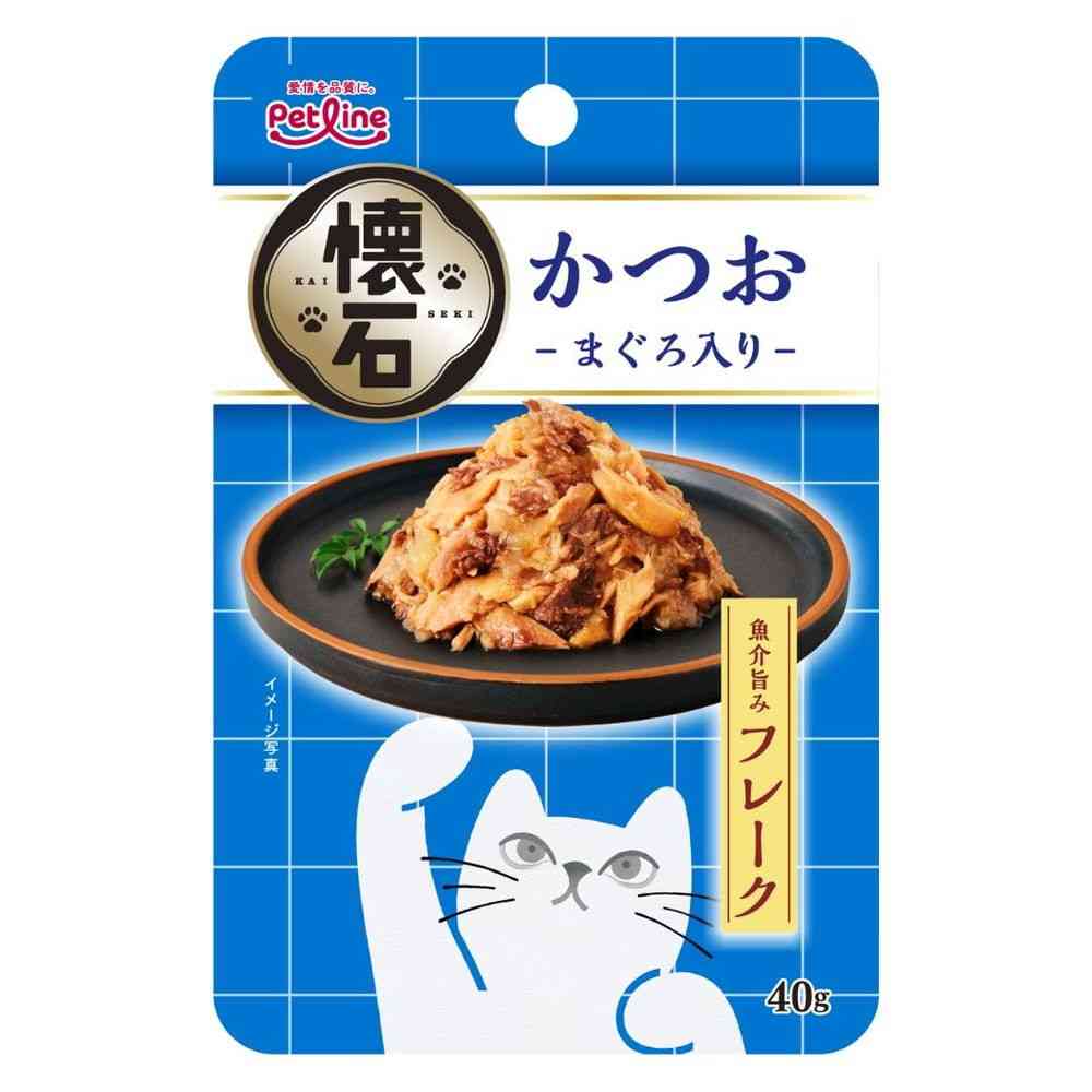 ペットライン 懐石 レトルト フレーク かつお-まぐろ入り-４０ｇ