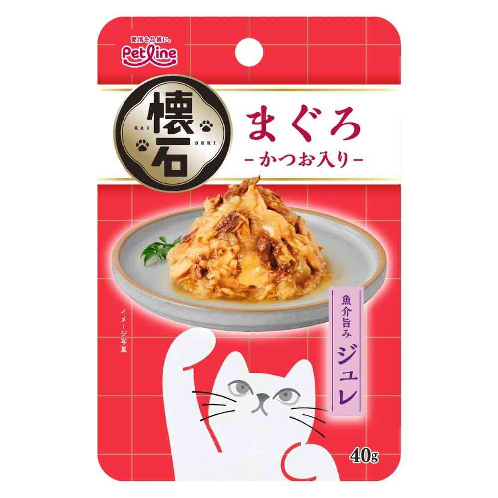 ペットライン 懐石 レトルト ジュレ まぐろ-かつお入り-４０ｇ