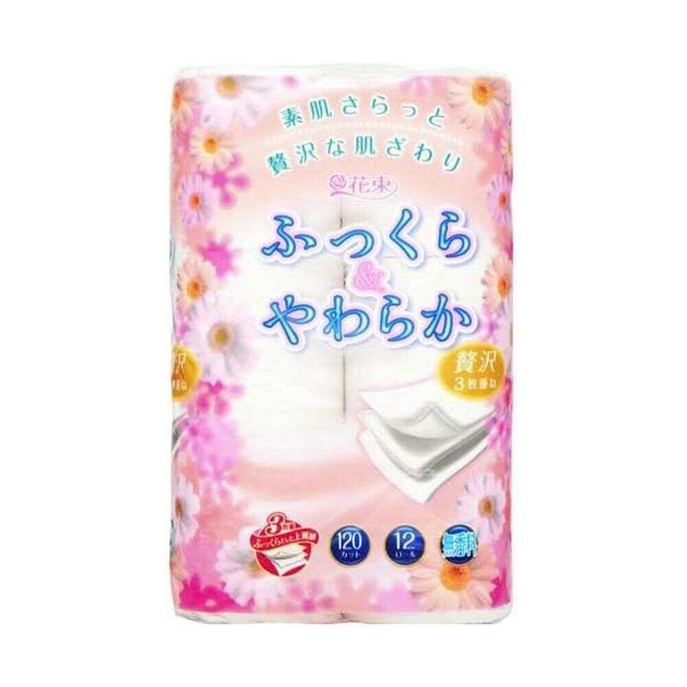 丸富製紙 ふっくら＆やわらか トリプル 12ロール   [8個セット]