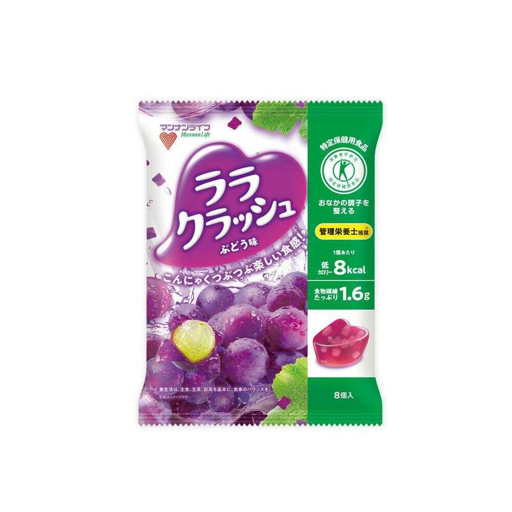 ◆[特定保健用食品(トクホ)]マンナンライフ 蒟蒻畑ララクラッシュぶどう味 192g   [12個セット]