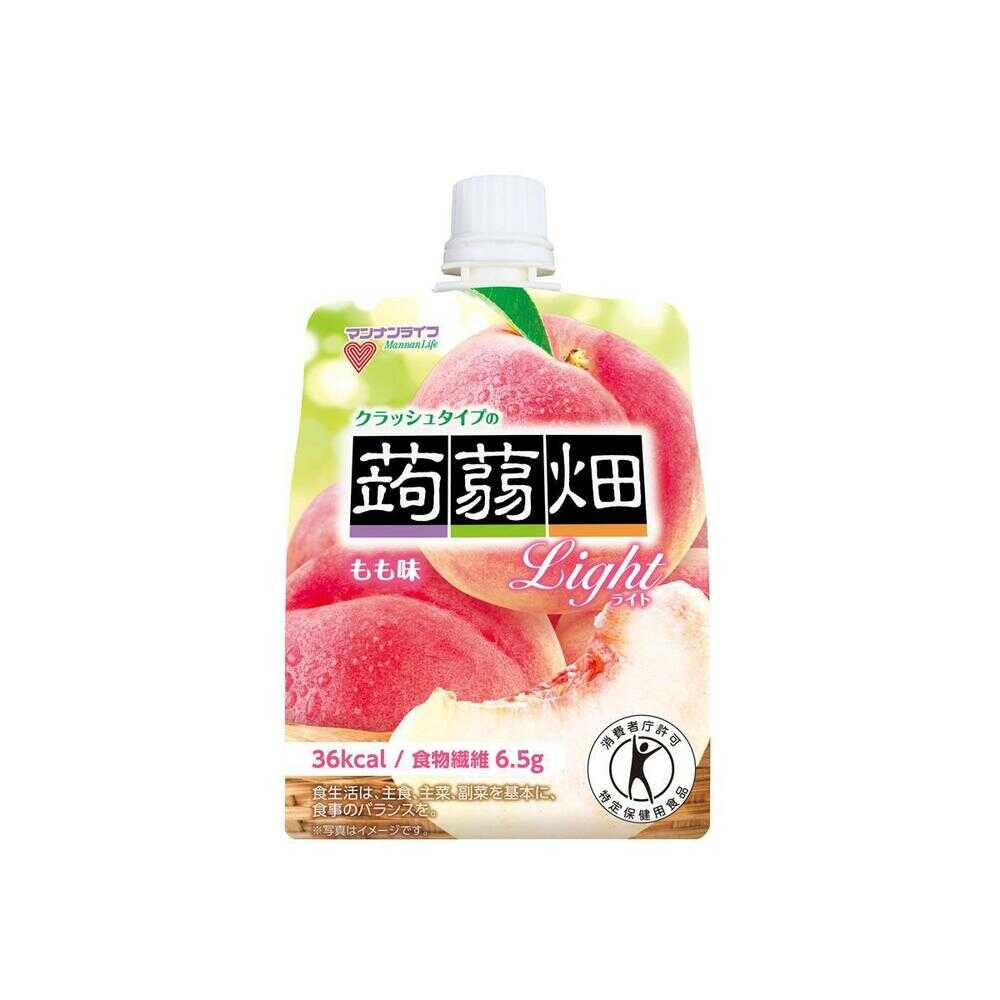 ◆[特定保健用食品(トクホ)]マンナンライフ クラッシュタイプの蒟蒻畑ライト もも味 1袋   [12個セット]