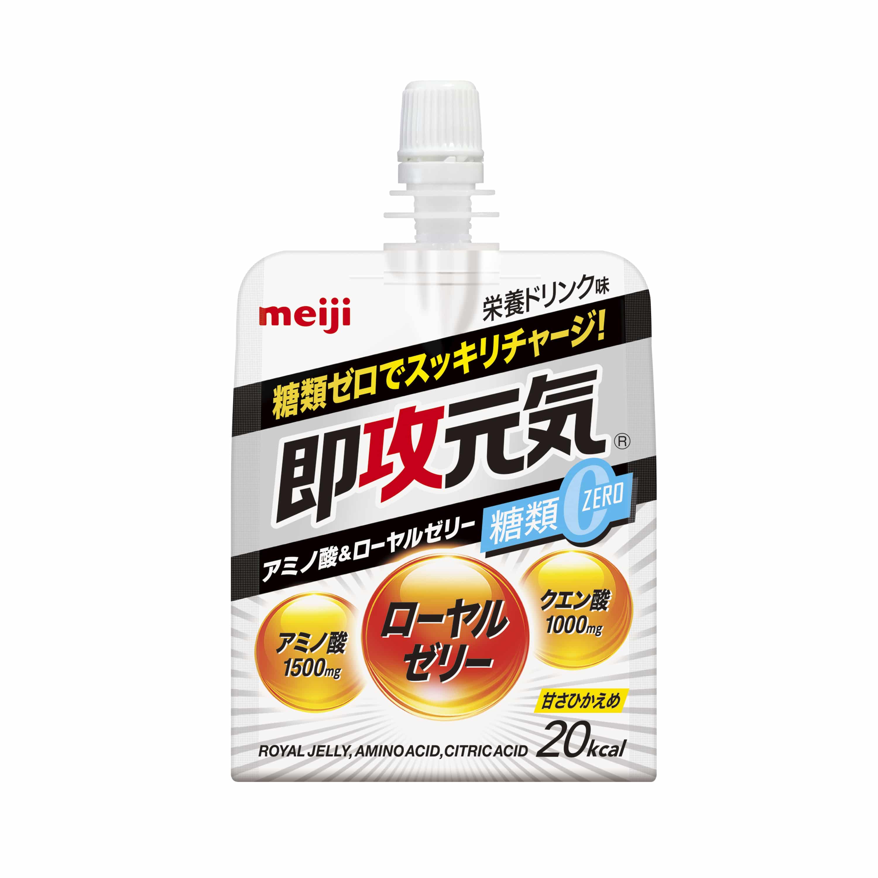 ◆明治 即攻元気ゼリー アミノ酸＆ローヤルゼリー 糖類0 栄養ドリンク味 180g   【6個セット】