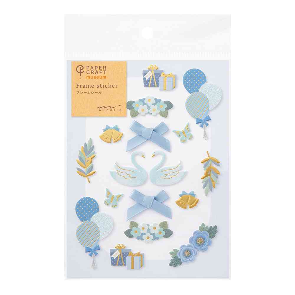 ミドリ シール 2657 PCM フレーム 青 1シート入