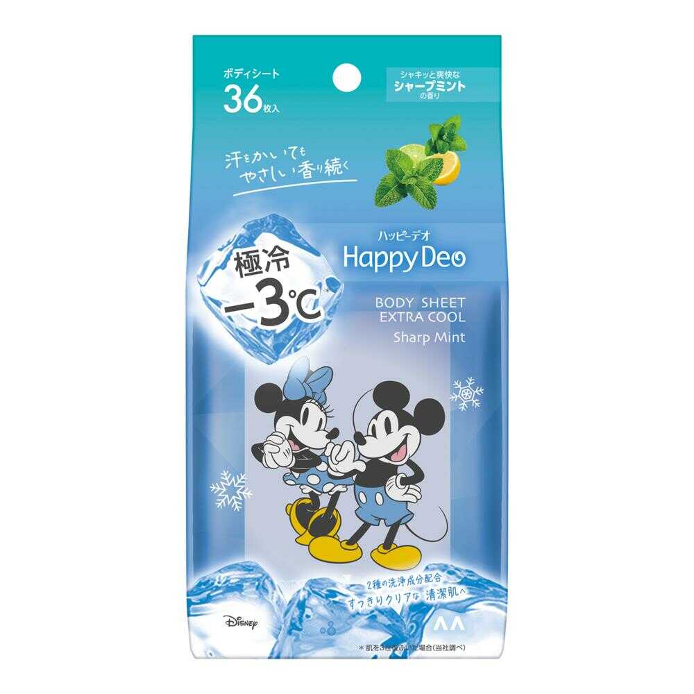 マンダム ハッピーデオ ボディシート 極冷 シャープミントの香り 36枚入