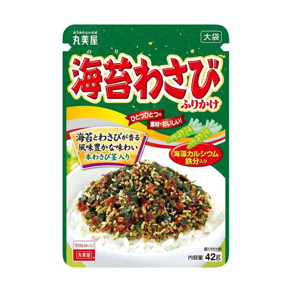 ◆丸美屋 海苔わさびふりかけ 大袋 42g【10個セット】
