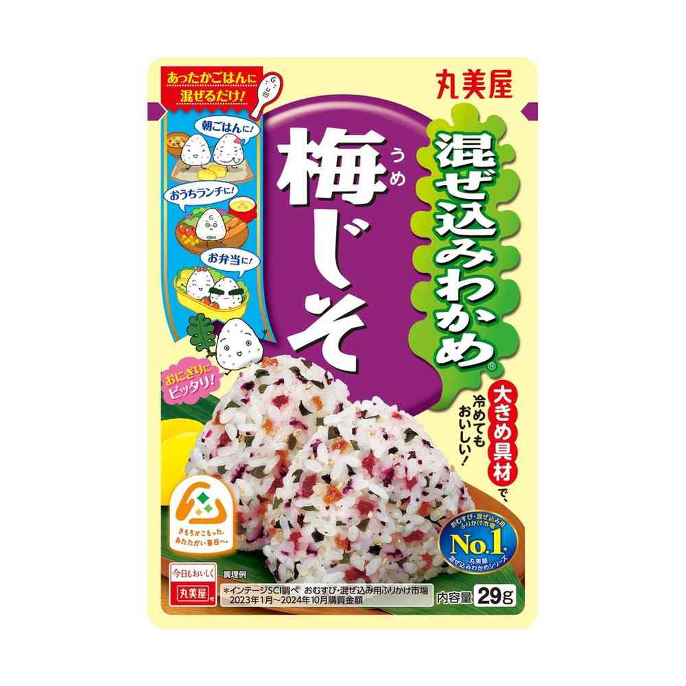 ◆丸美屋 混ぜ込みわかめ 梅じそ 29g【10個セット】