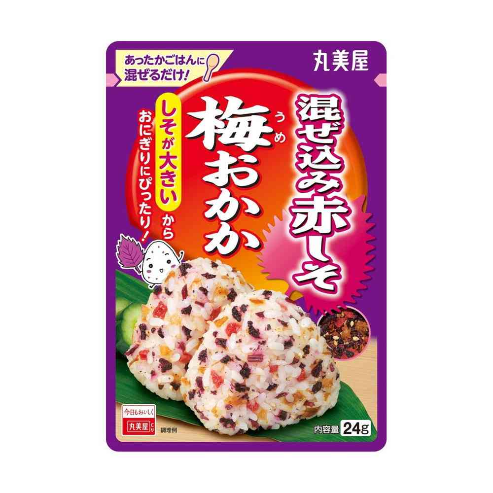 ◆丸美屋 混ぜ込み赤しそ 梅おかか 24g【10個セット】