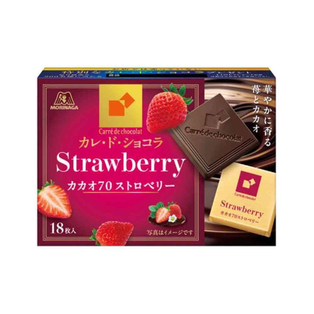 ◆森永製菓 カレ・ド・ショコラ カカオ70 ストロベリー 18枚   [6個セット]