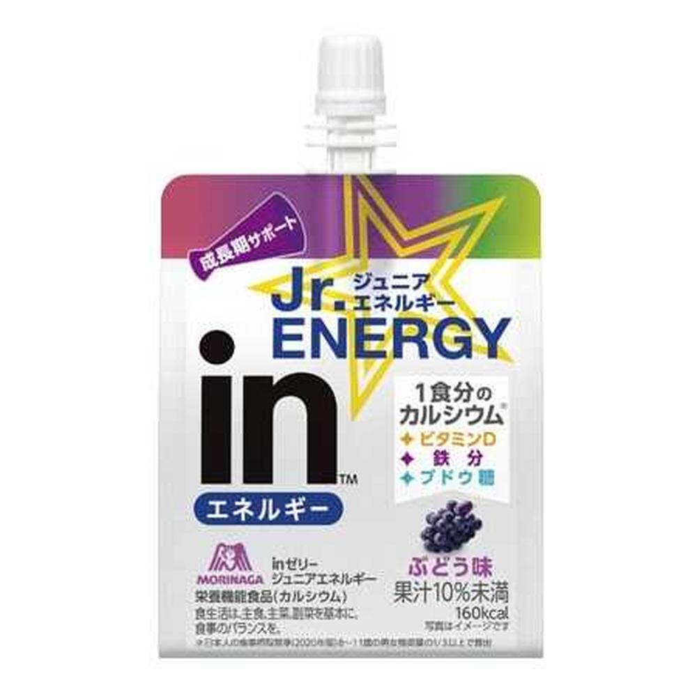 ◆森永製菓 inゼリー ジュニア エネルギー ＜ぶどう味＞ 180g [6個セット]