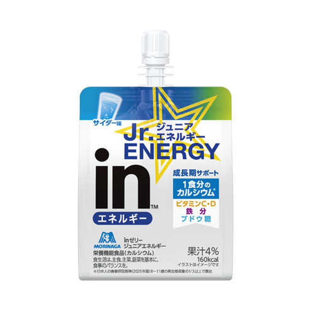 ◆森永製菓 inゼリー ジュニアエネルギー サイダー味 180g   [6個セット]