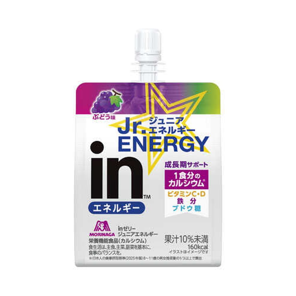 ◆森永製菓 inゼリー ジュニアエネルギー ぶどう味 180g   [6個セット]