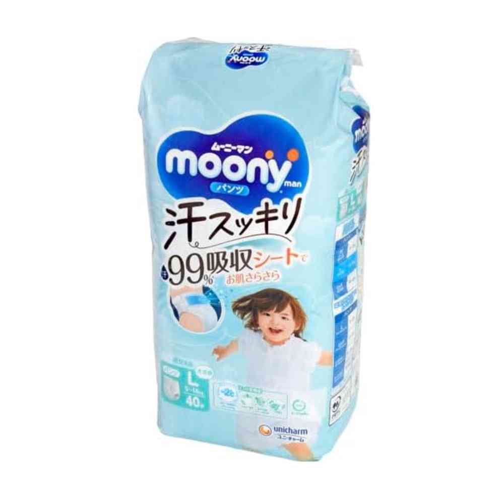 ユニ・チャーム ムーニーマン 汗スッキリ 男女共用L 40枚