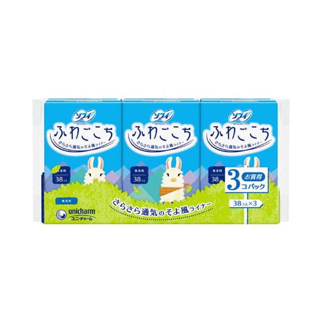 ユニ・チャーム ソフィ ふわごこち 無香料 38枚x3個パック