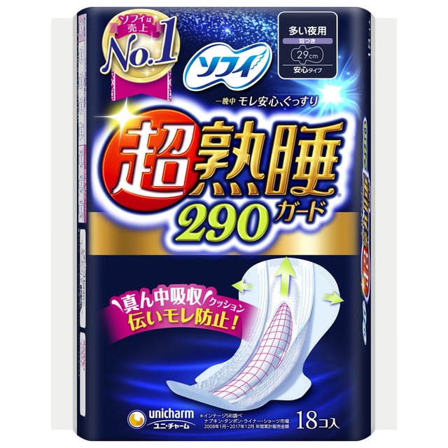 ソフィ 超熟睡ガード290 18枚【3個セット】