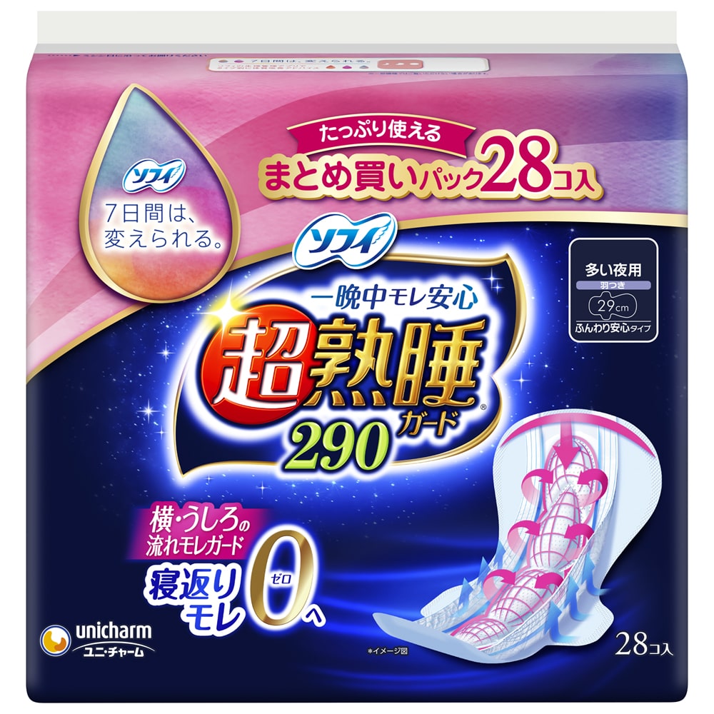 ユニ・チャーム ソフィ 超熟睡ガード 290 28枚