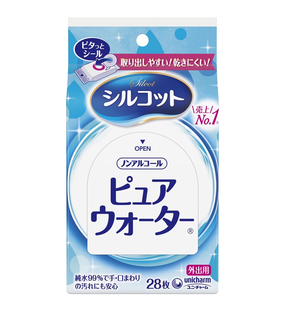 シルコットピュアウォーター ウェットティッシュ （外出用）28枚