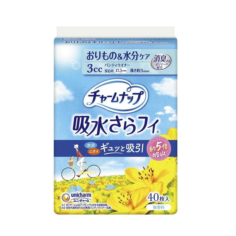 チャームナップ 吸水さらフィ パンティライナー（3cc） 無香料 40枚