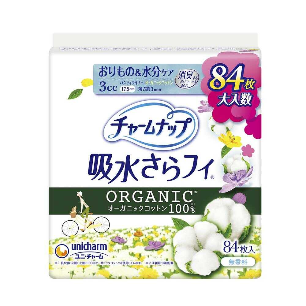 ユニ・チャーム チャームナップ 吸水さらフィ オーガニックコットン 84枚