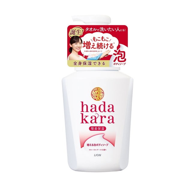 ライオン hadakara（ハダカラ） 泡ボディソープ フローラルブーケの香り 本体 550ml