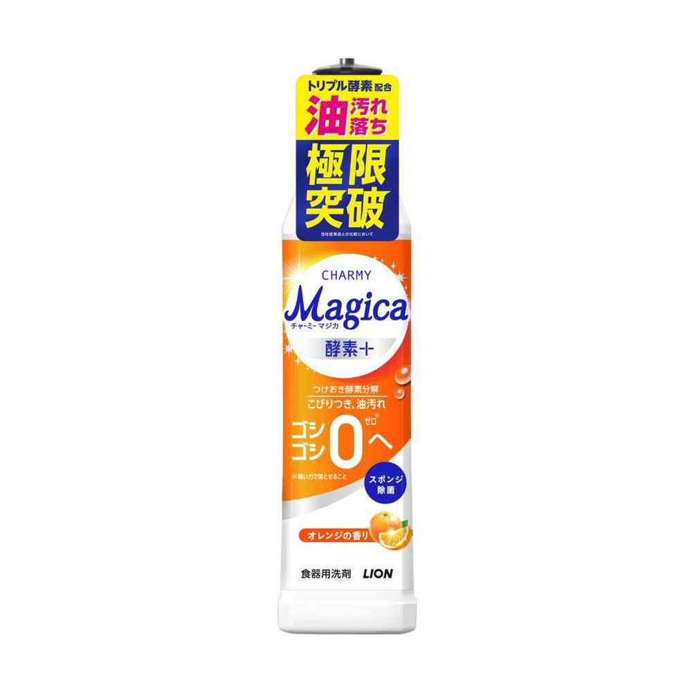 ライオン CHARMY Magica 酵素プラス オレンジの香り 本体 220ml   [24個セット]