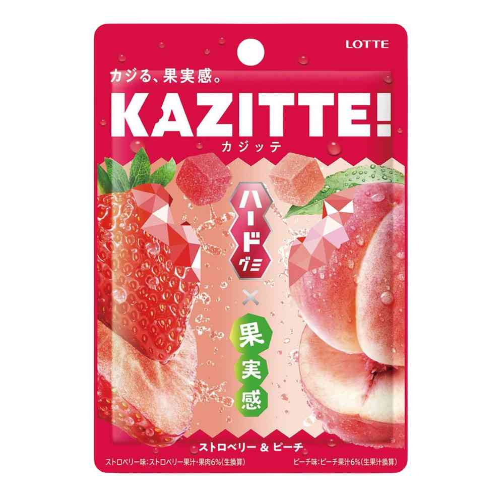 ◆ロッテ カジッテ＜ストロベリー＆ピーチ＞ 80g   [10個セット]
