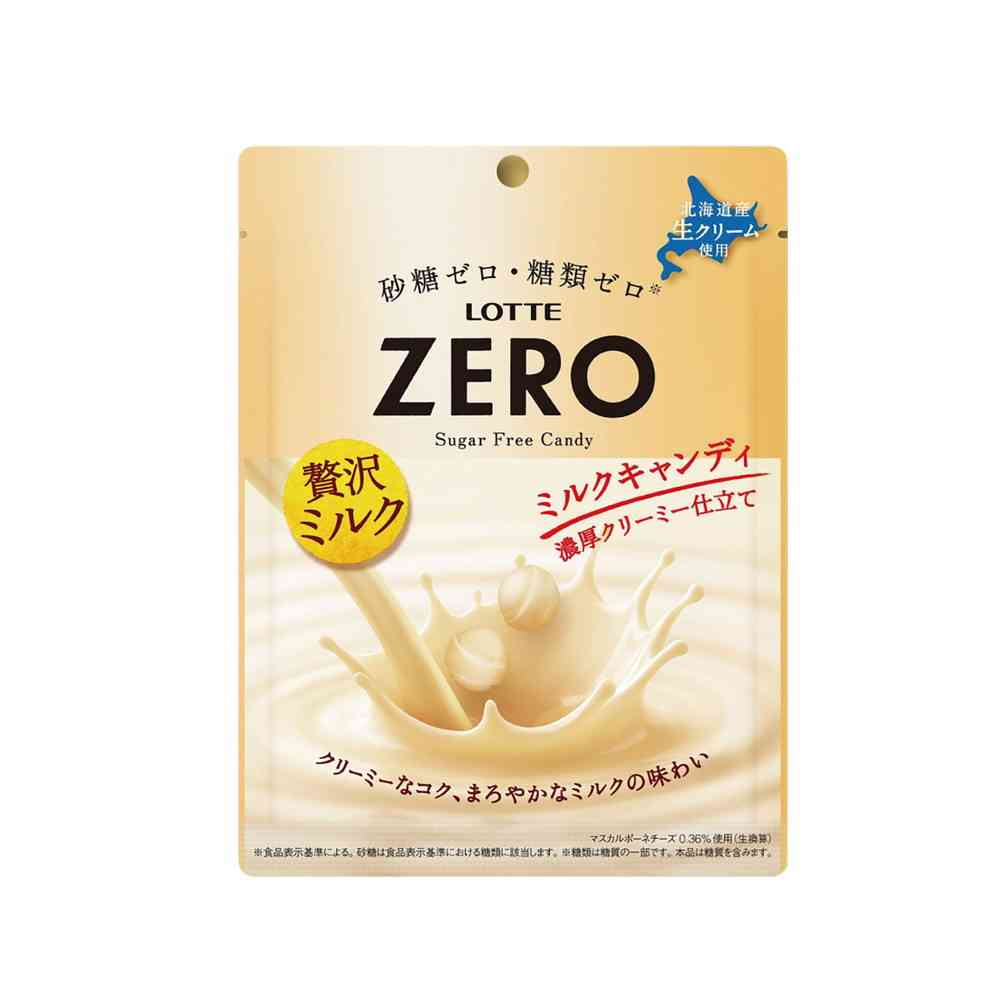 ◆ロッテ ゼロ ミルクキャンディ（袋） 50g   [12個セット]
