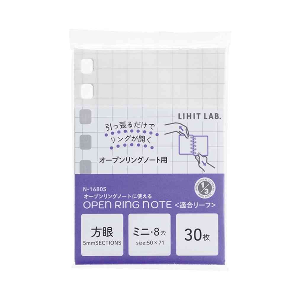リヒトラブ オープンリングノート 適合リーフ ミニ   30枚