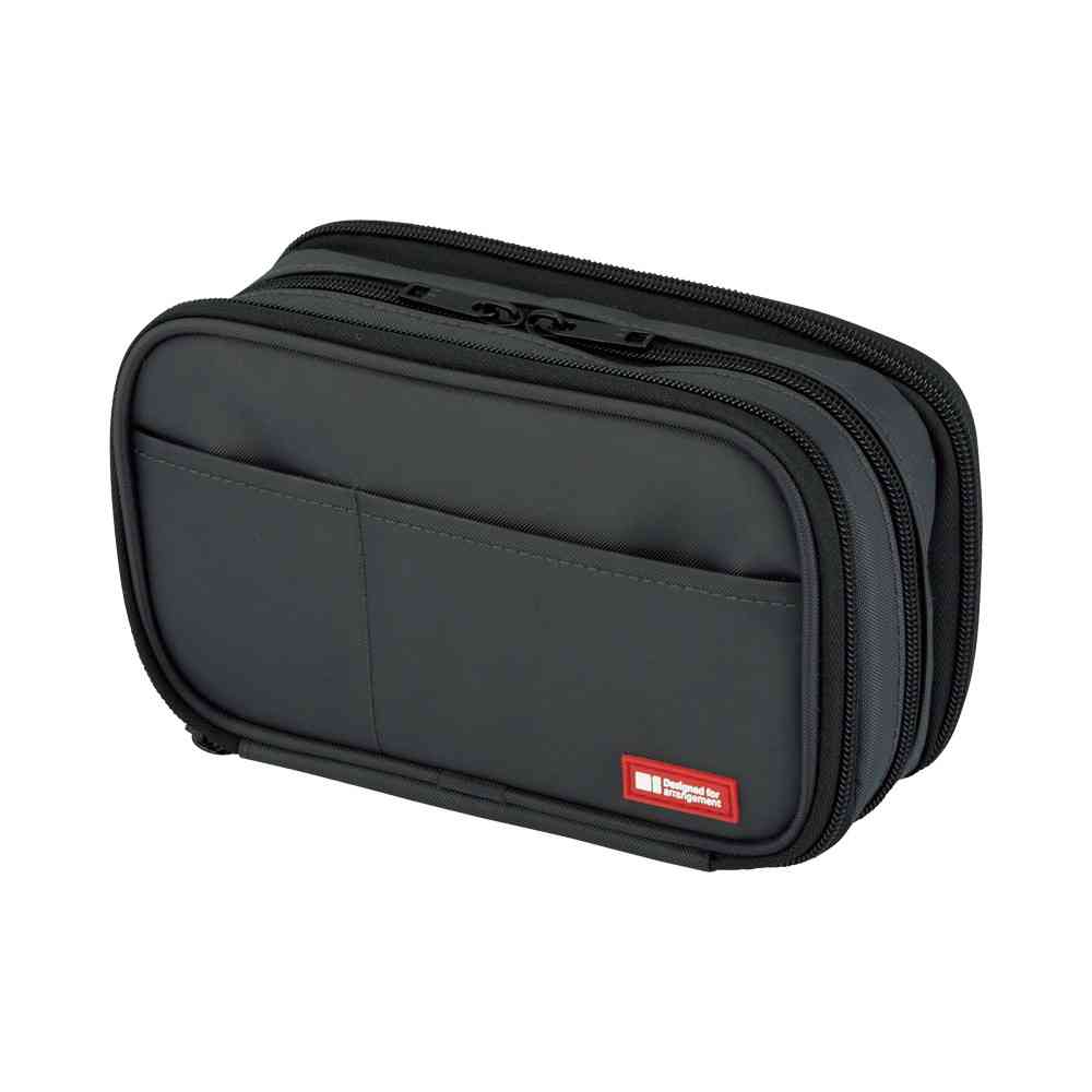 リヒトラブ  ペンケース ブックタイプ トリプル  黒 1個