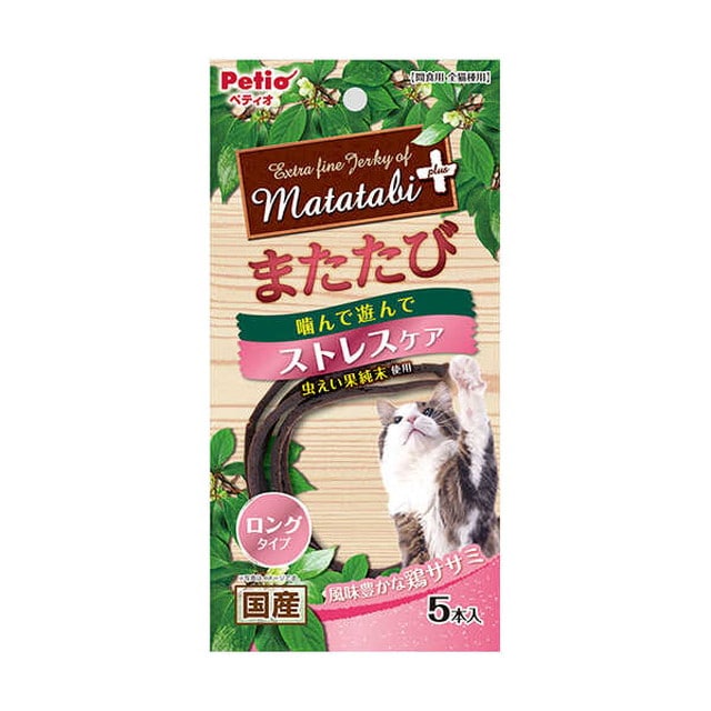 Pまたたびプラス ストレスケアロング ササミ 5本