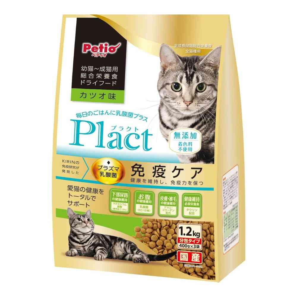 ペティオ プラクト キャット ドライフード 幼猫～成猫用 カツオ味  1.2kg