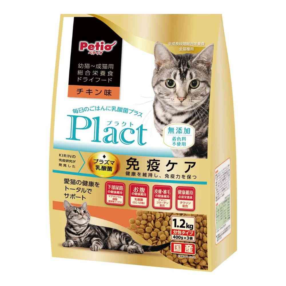 ペティオ プラクト キャット ドライフード 幼猫～成猫用 チキン味 1.2kg