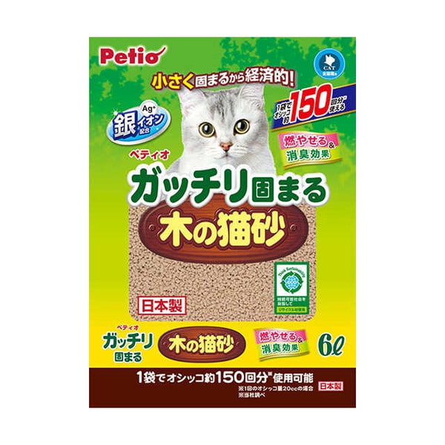 ガッチリ固まる木の猫砂 6L