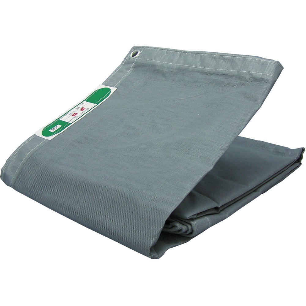 防炎メッシュシートコンパクト1.8m×5.4mグレー メーカー直送 ▼返品・キャンセル不可[他商品との同時購入不可]