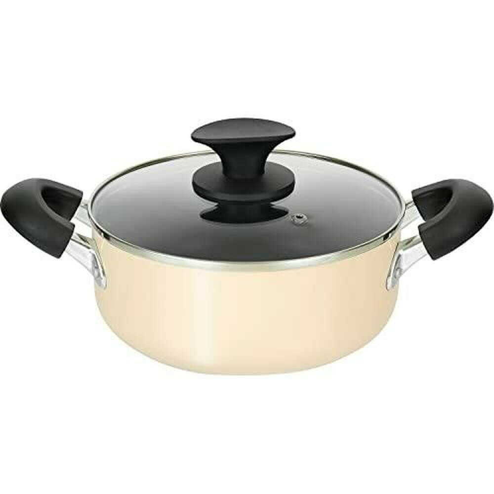 和平フレイズ キナリフ IH対応 両手鍋 20cm アイボリー