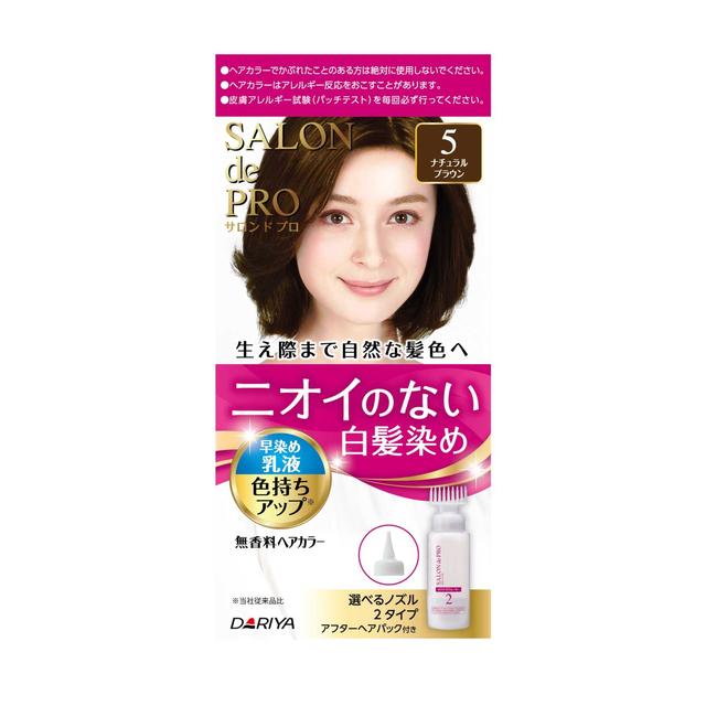 【医薬部外品】ダリヤ サロンドプロ 無香料ヘアカラー 早染め乳液（白髪用）5＜ナチュラルブラウン＞