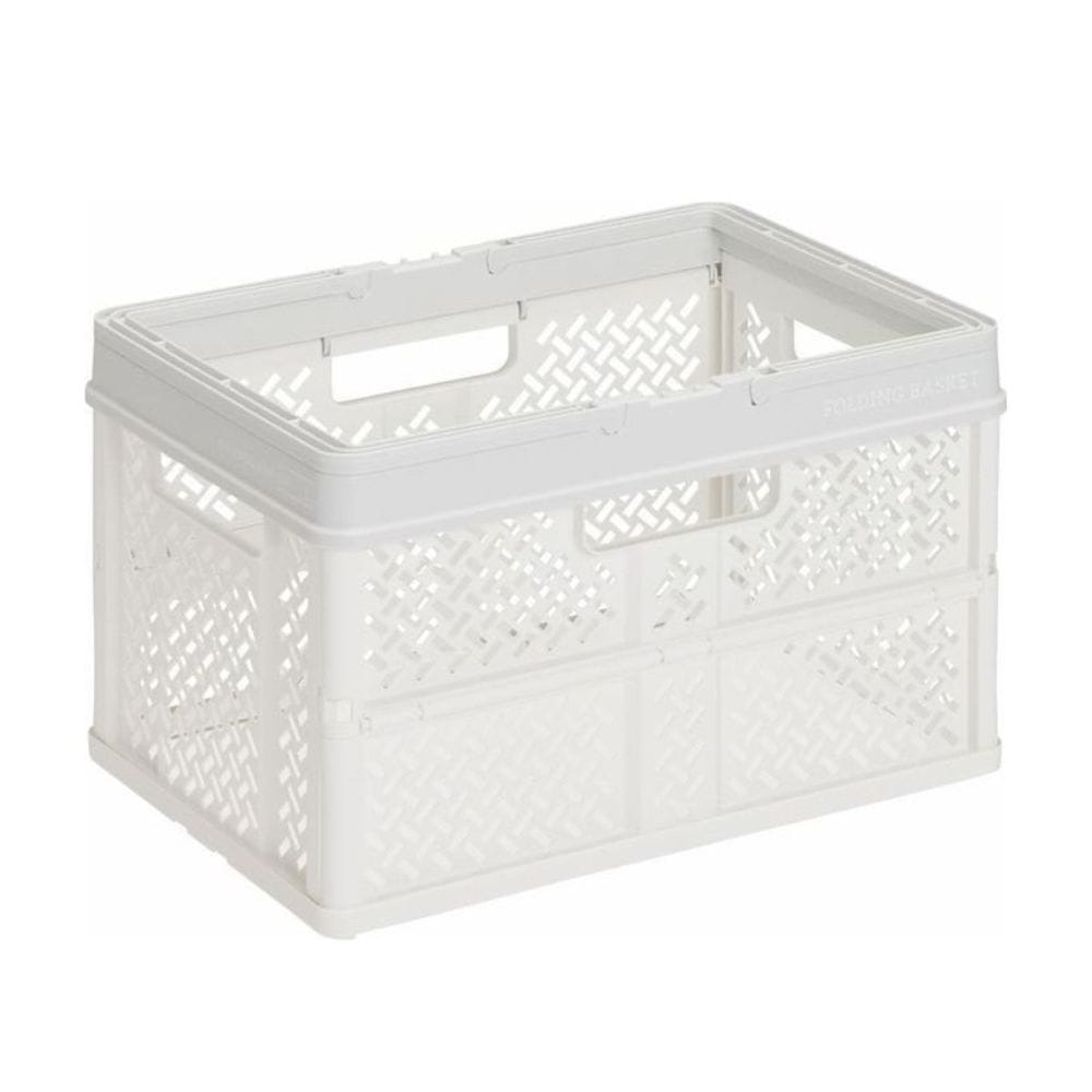 天馬 折りたたみバスケットハンドル付きL ホワイト